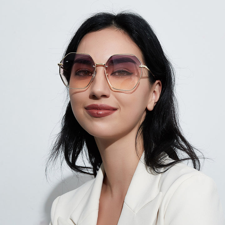 Women's fashionable octagonal sunglasses with elegant frame Bowlift