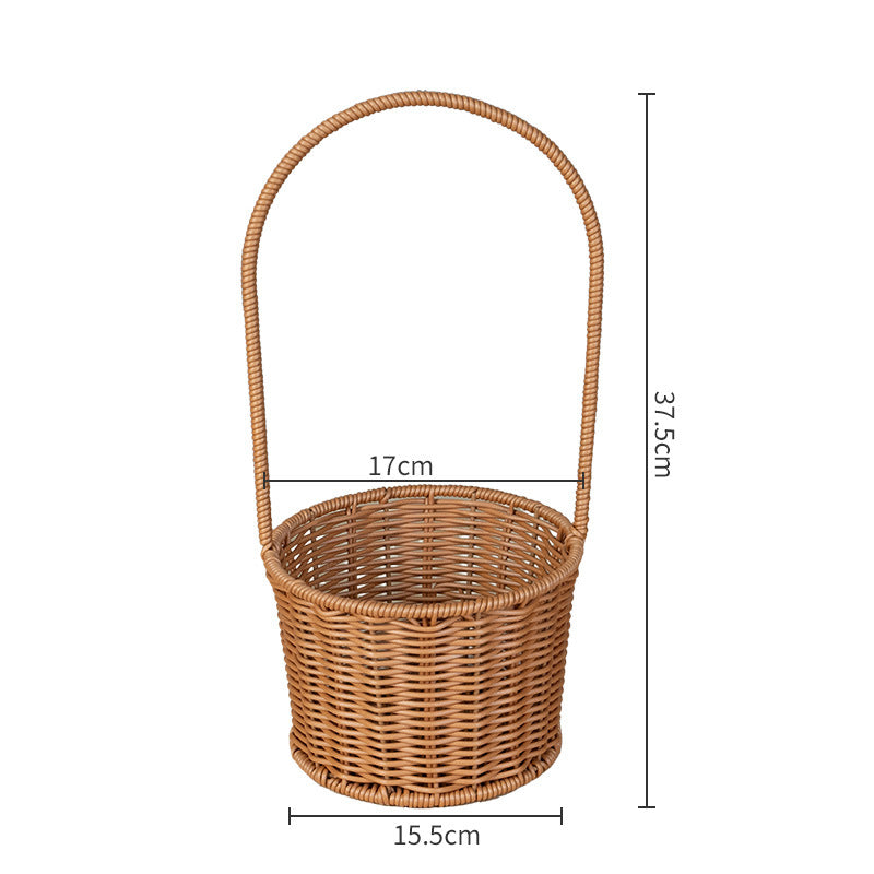 Handcrafted Wicker Storage Basket Bowlift