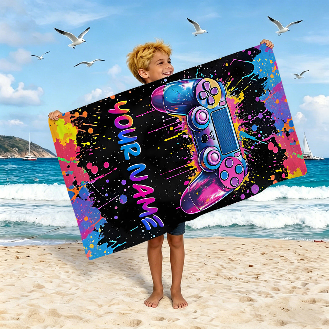 Boys beach towel with game console motif Bowlift