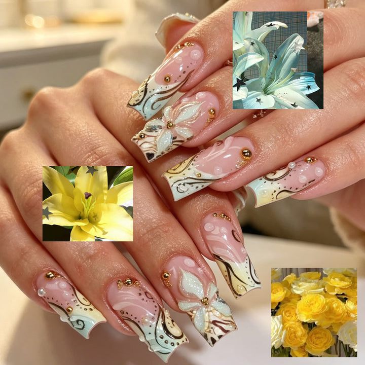 Decorative Press-On Nail Art Tips Bowlift