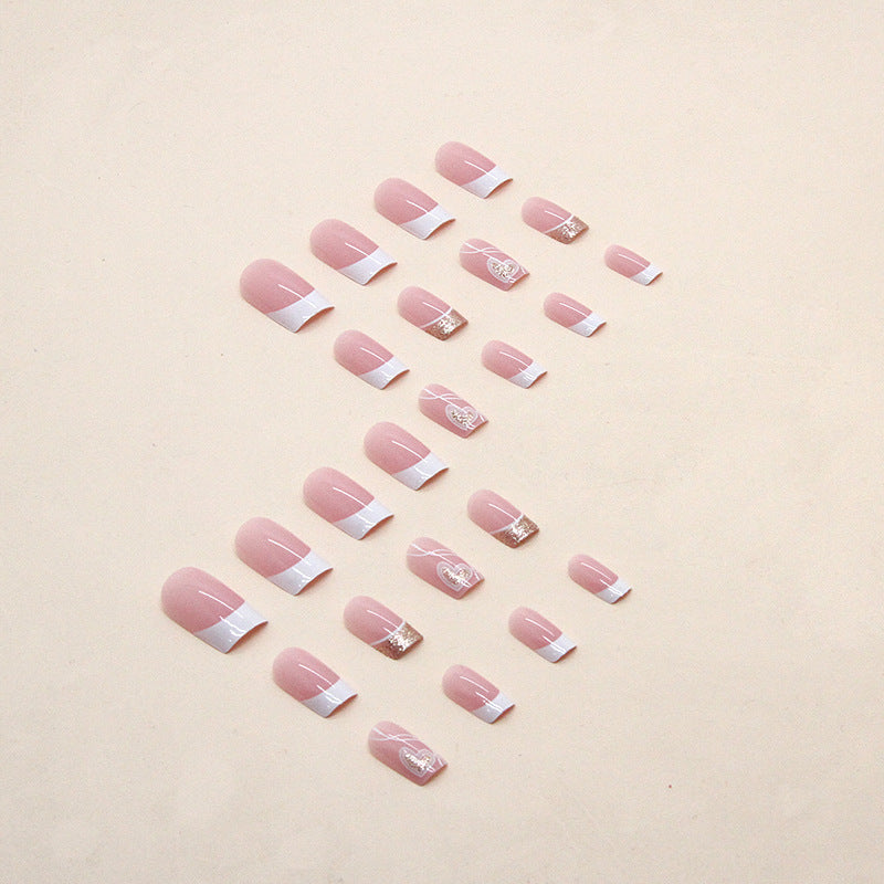 Heart-Design Press-On Nail Art Tips Bowlift