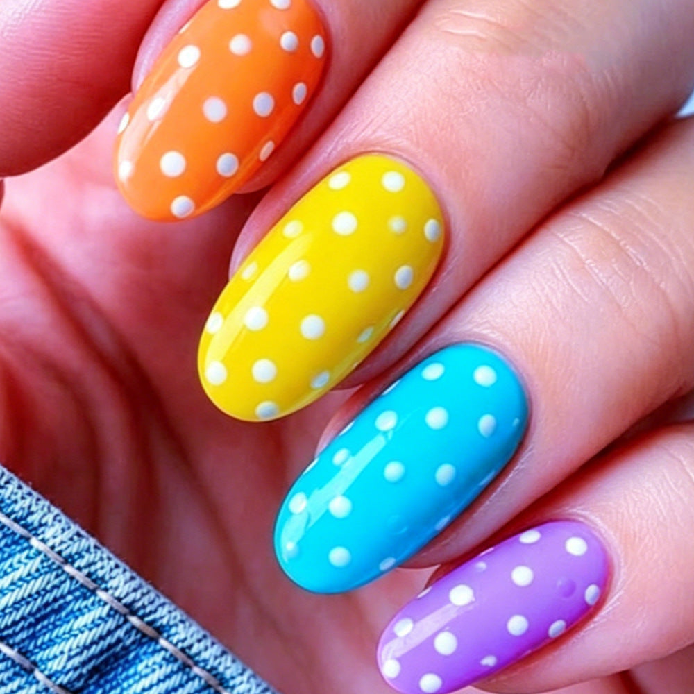 Playful Polka Dot Nail Wraps Bowlift