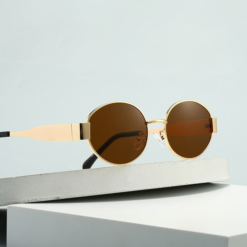 Women's fashionable oval sunglasses with unique frame Bowlift
