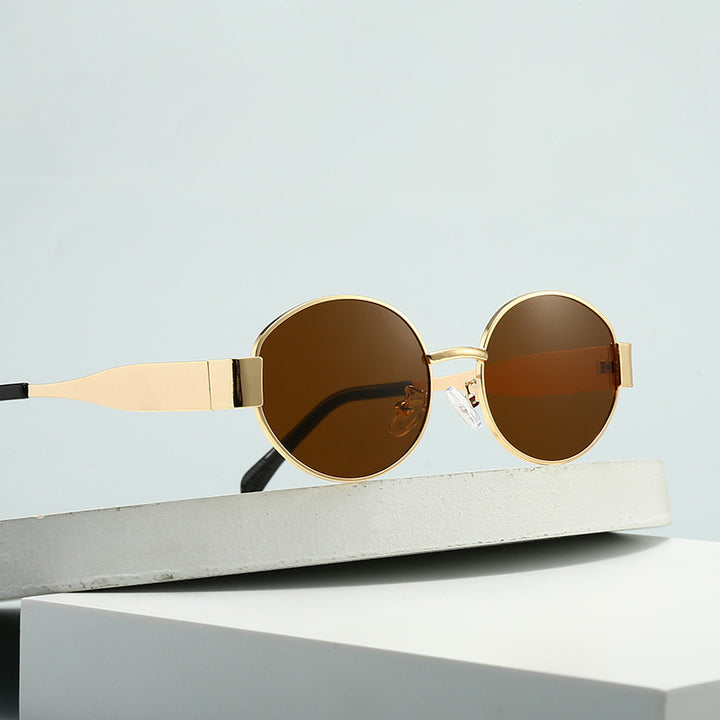 Women's fashionable oval sunglasses with unique frame Bowlift