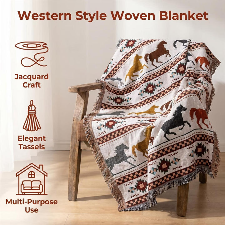 Cozy Equine Themed Throw Blanket