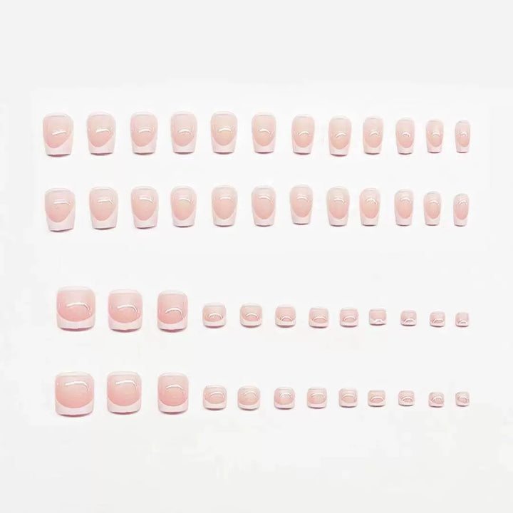 Premium French Tip Nail Set Bowlift