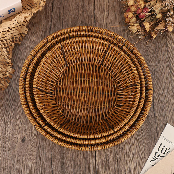 Decorative Wicker Storage Bowl Bowlift