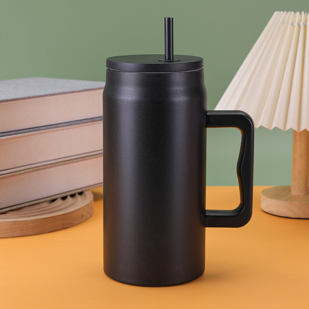 Ladies thermal mug with lid and straw Bowlift