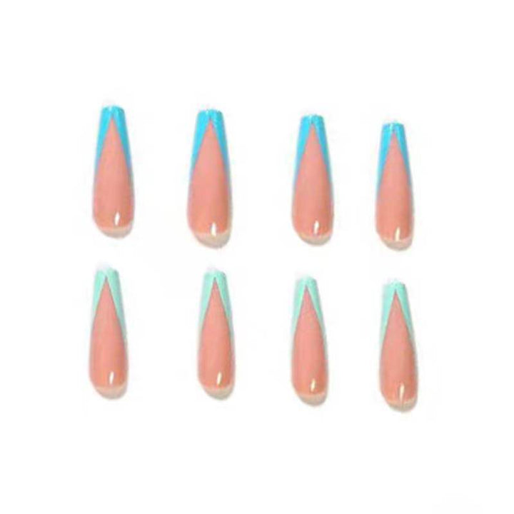 Elegant artificial nails with geometric design Bowlift