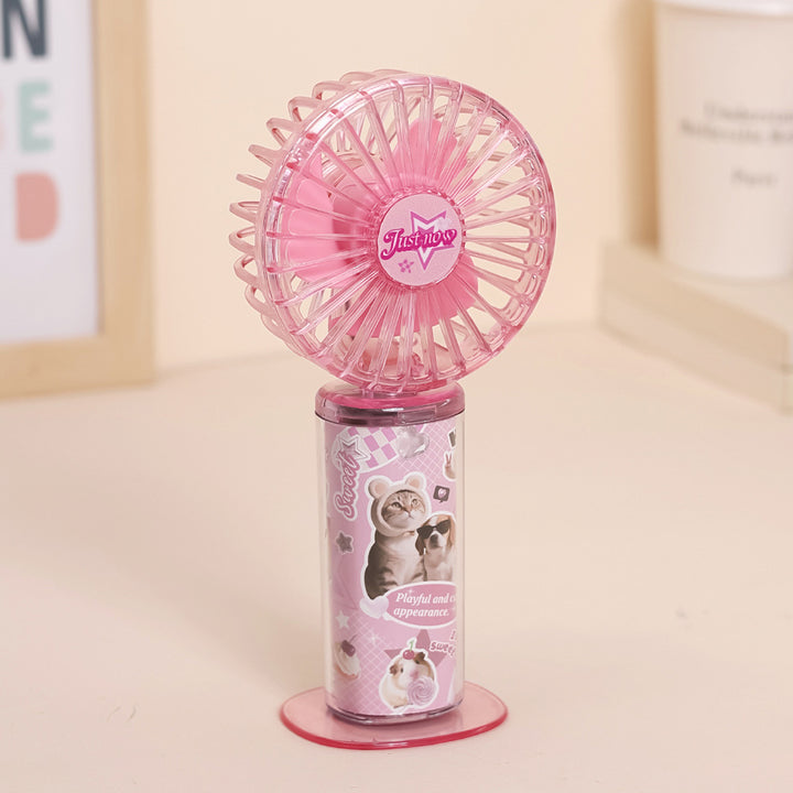 Ladies portable cooling fan with playful animal design Bowlift