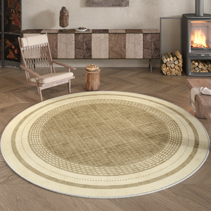 Floral Pattern Round Area Rug