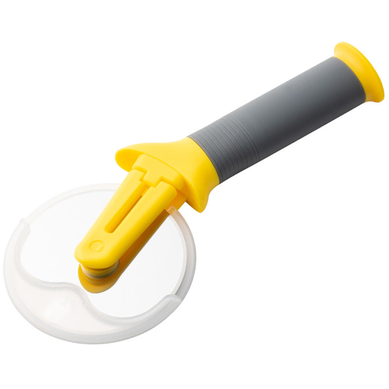 Ergonomic pizza cutter with safety mechanism Bowlift