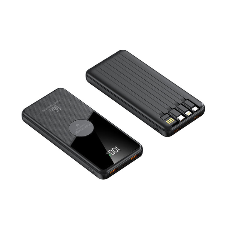 Power bank with intelligent charging display and multiple connections Bowlift