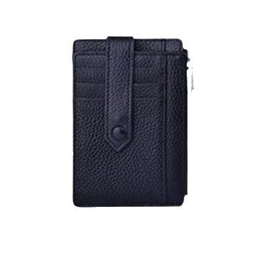 Compact Leather Zip Cardholder Bowlift
