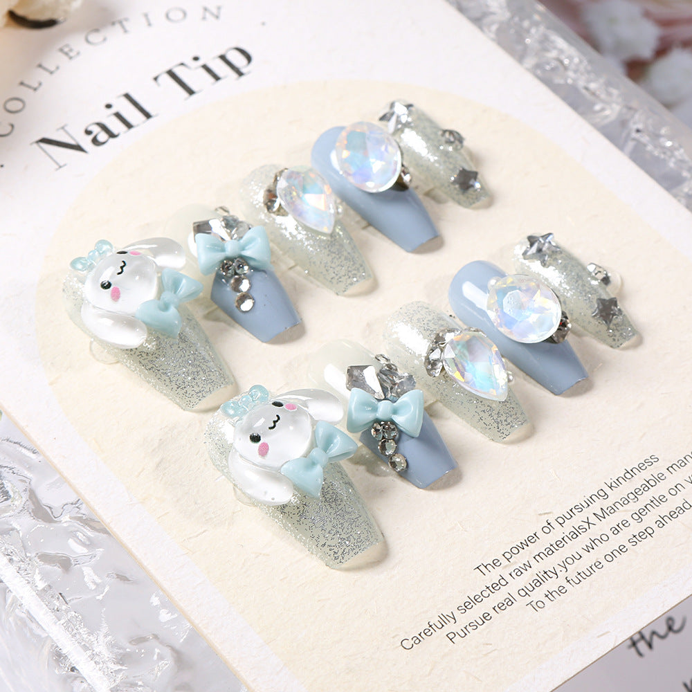 Decorative Cartoon-Themed Press-On Nail Set Bowlift