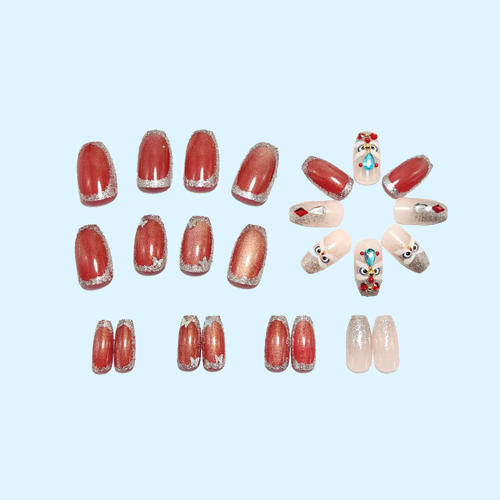 Artificial nails with luxurious 3D decorations Bowlift