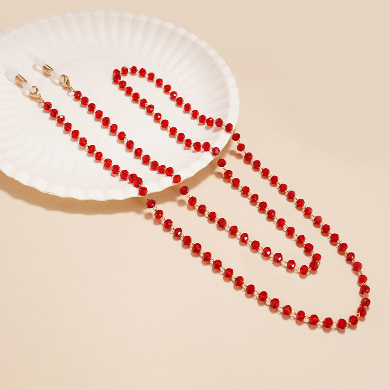 Elegant Beaded Eyewear Chain Bowlift