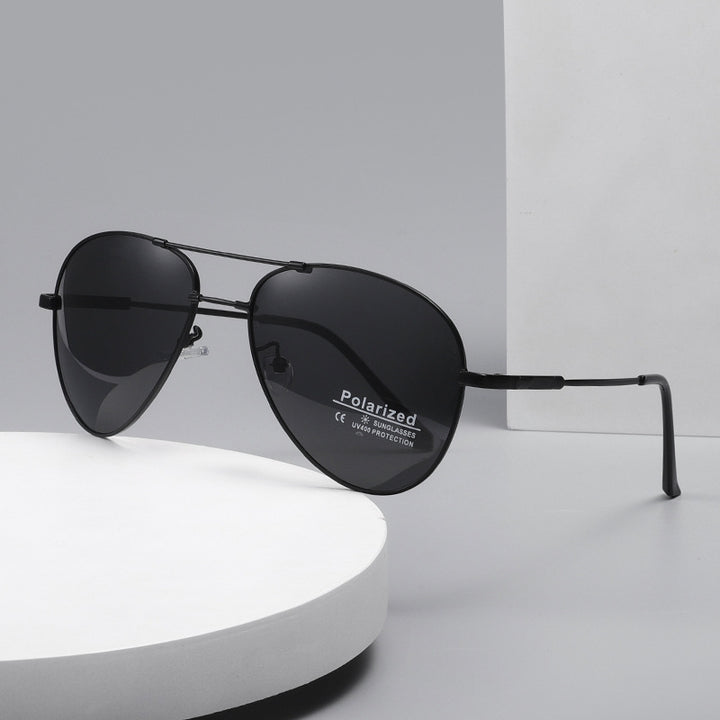 Men's polarized airplane sunglasses with ultra-light frame and UV protection Bowlift