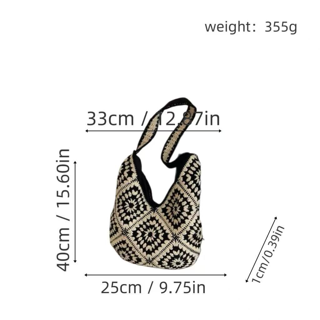 Shoulder bag with unique crochet pattern Bowlift
