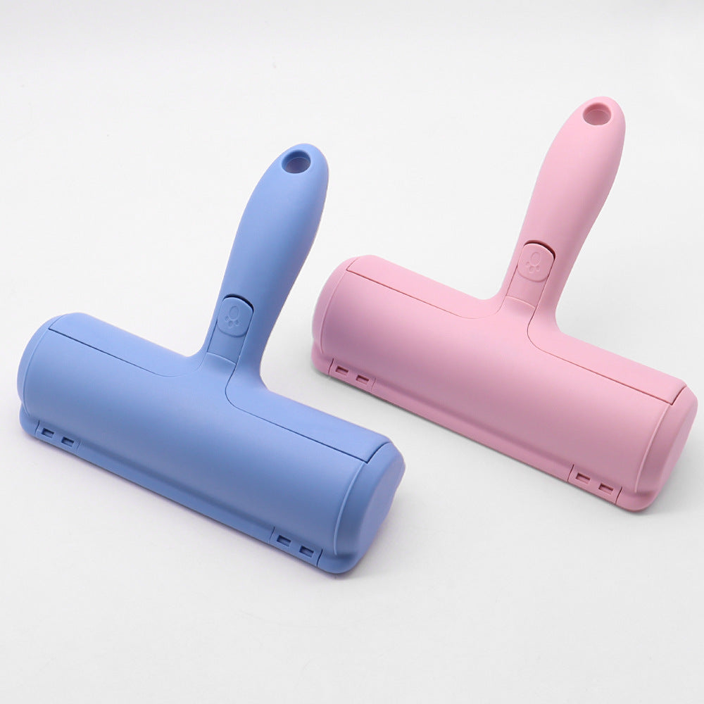 Self-cleaning pet hair and lint roller with washable refillable cartridge Bowlift