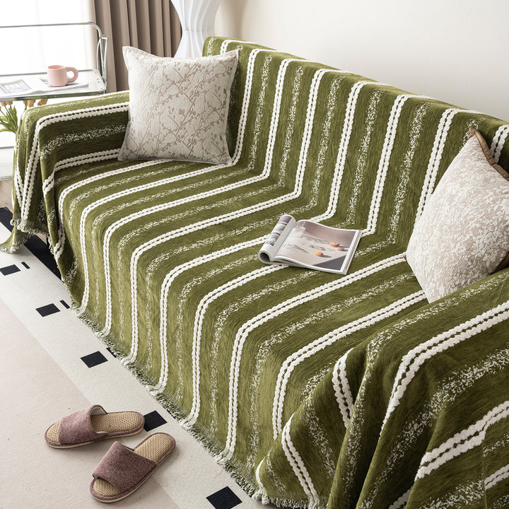 Striped Texture Sofa Blanket