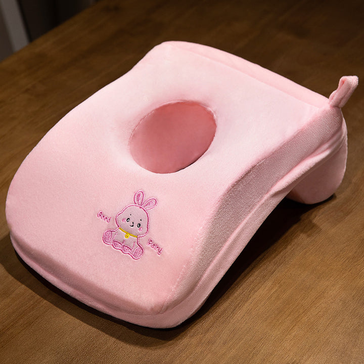 Plush Neck Support Pillow with Ergonomic Cutout Bowlift