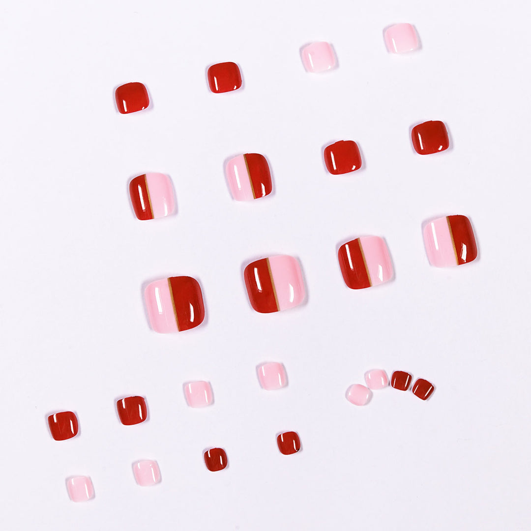 Artful toenail design with elegant color gradients and glitter accents Bowlift