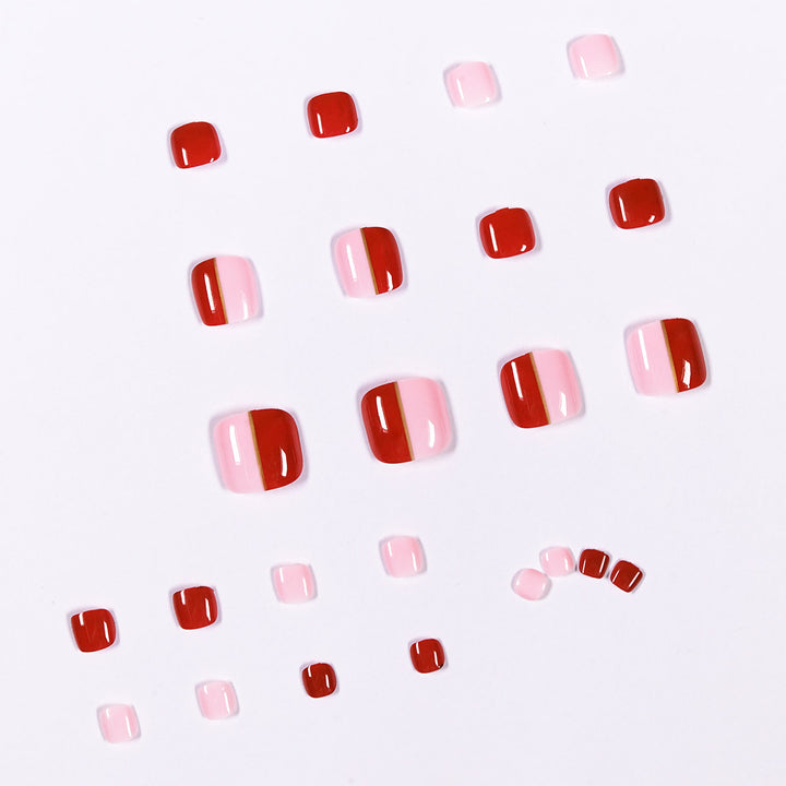 Artful toenail design with elegant color gradients and glitter accents Bowlift