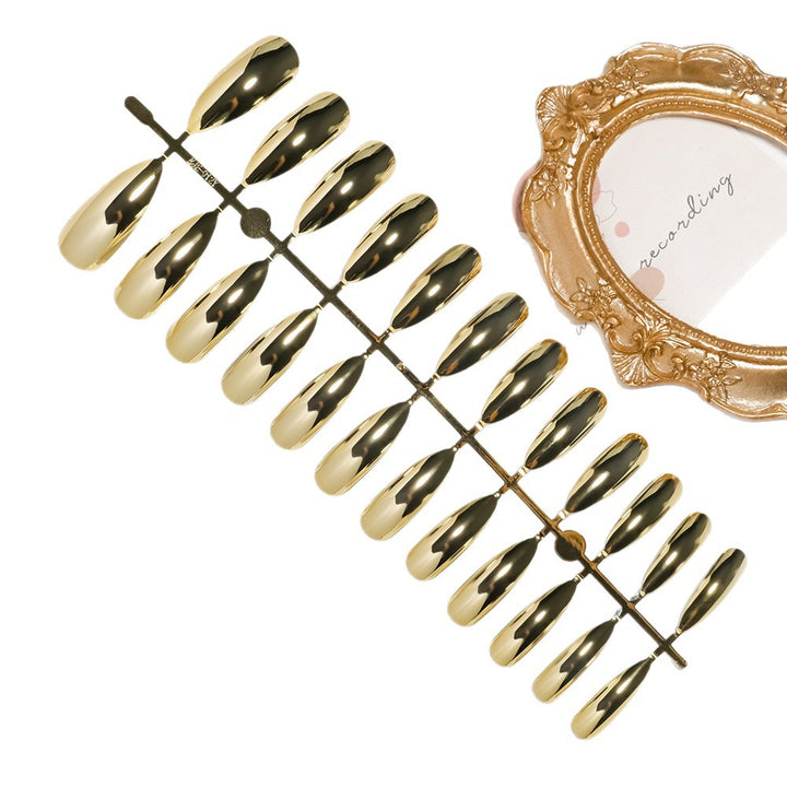 Extravagant Stiletto Press-On Nail Tips with Mirror Finish Bowlift