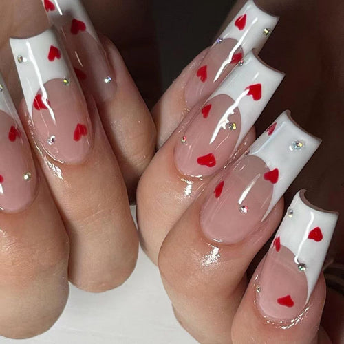 Creative nail art with heart design Bowlift