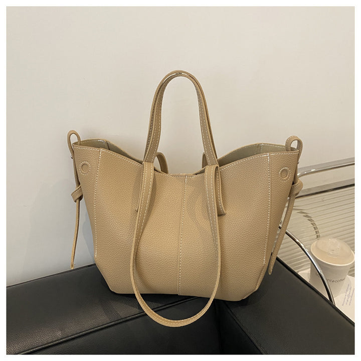 Textured Leather Everyday Tote Bag Bowlift