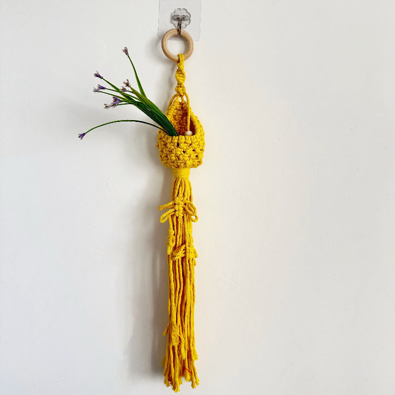 Macrame Plant Hanger with Decorative Tassels Bowlift
