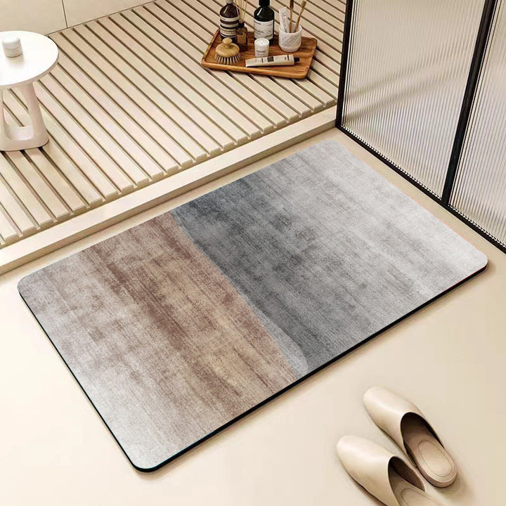 Non-Slip Geometric Pattern Bathroom Mat Bowlift