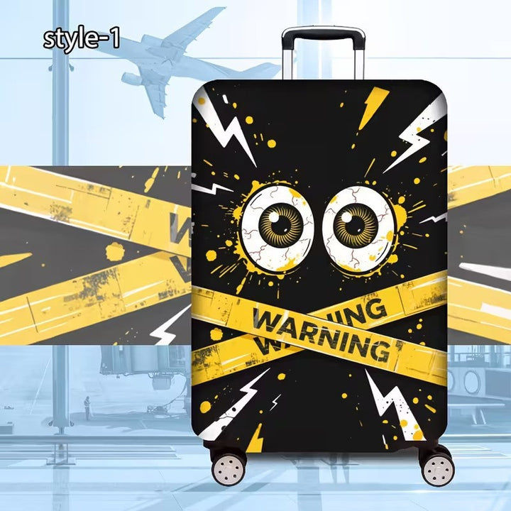 Women’s hard-shell suitcase with eye-catching warning motif Bowlift