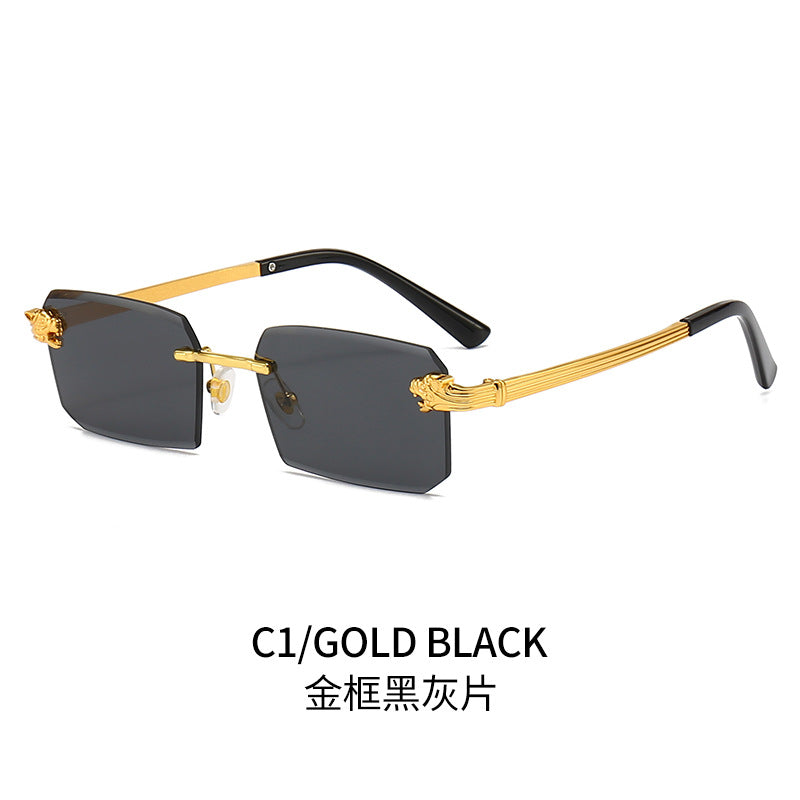 Ladies Fashion Sunglasses with Faceted Frame and Luxurious Accents Bowlift