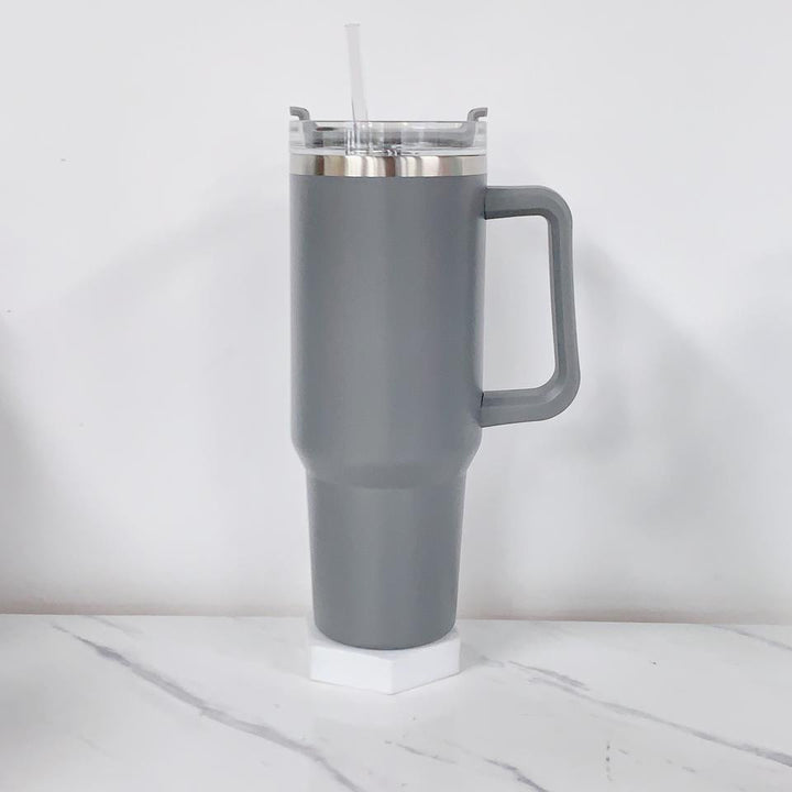 Women High-Quality Thermo Mug with Practical Carrying Handle and Integrated Straw Bowlift