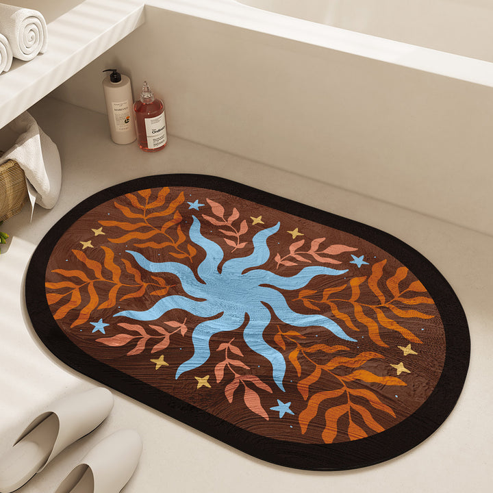 Floral Print Area Rug Bowlift