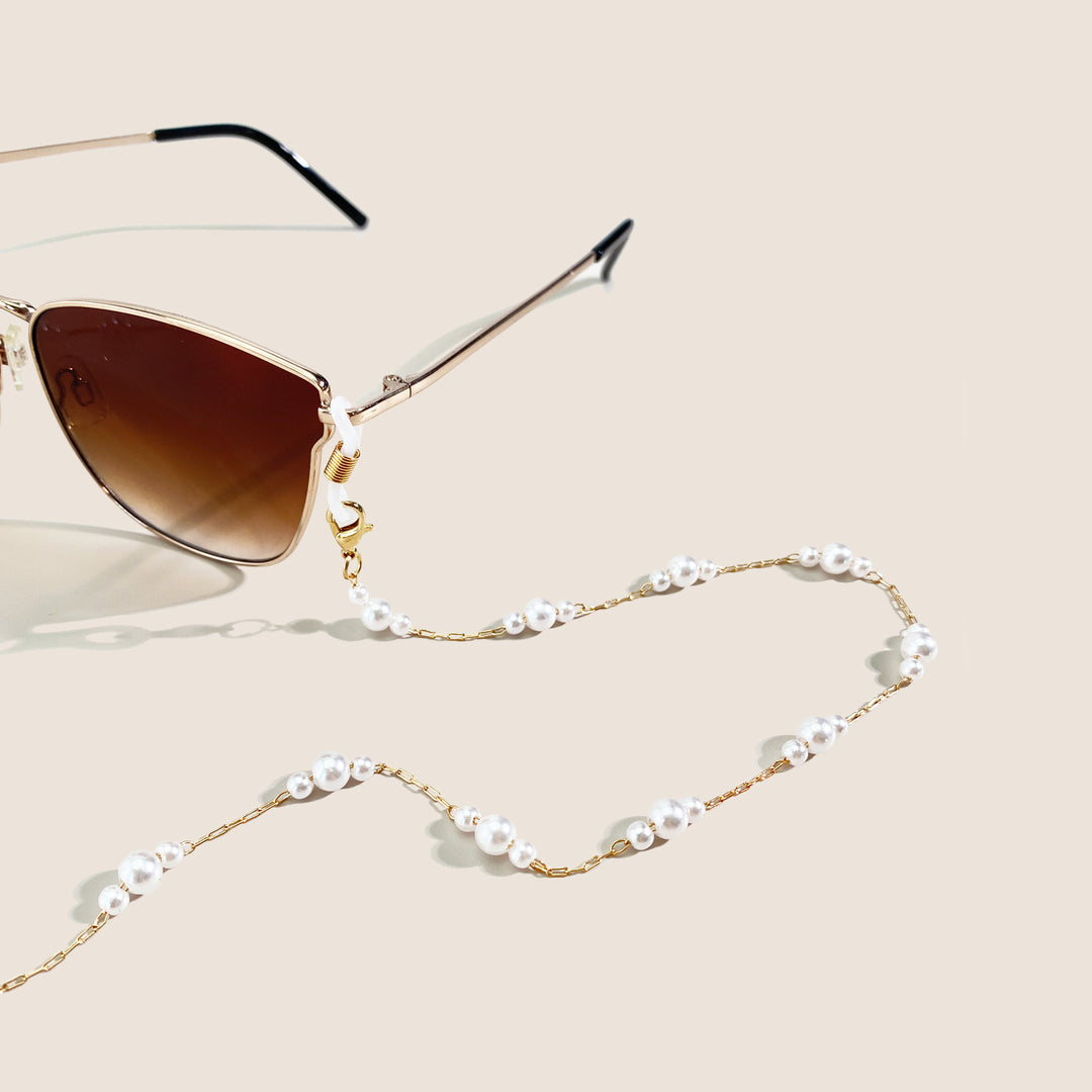 Pearl-Embellished Eyewear Chain Bowlift