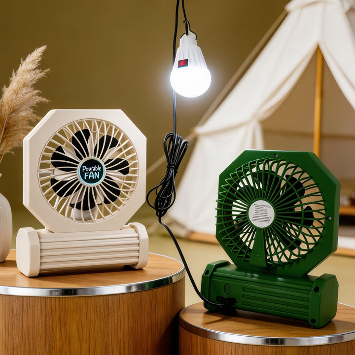 Ladies Portable Table Fan with USB Connection and an Elegant Wooden Base Bowlift