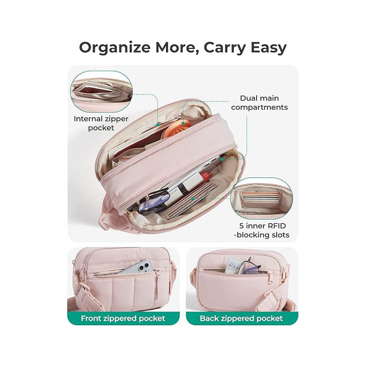 Practical shoulder bag with multifunctional compartments Bowlift