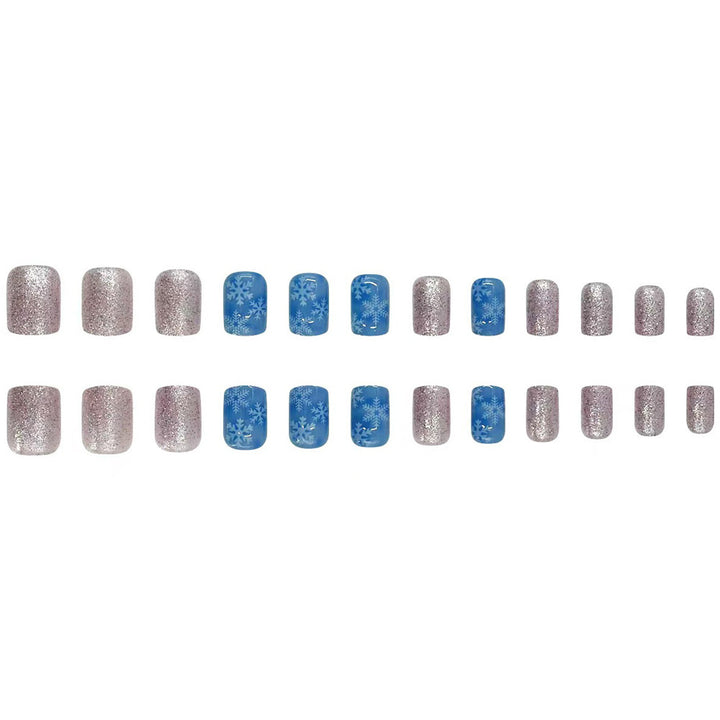 Winter-Themed Press-On Nail Art Bowlift