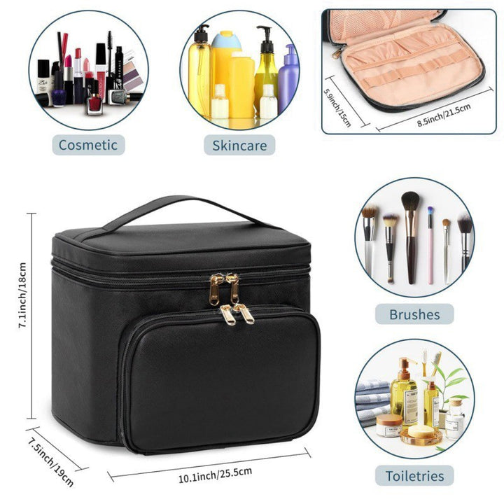 Luxurious Cosmetic Organizer Bag with Separate Compartment System Bowlift