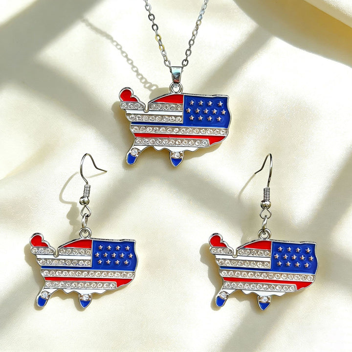 Women nan jewelry set flip-flop pendant and earrings with enamel and zirconia Bowlift
