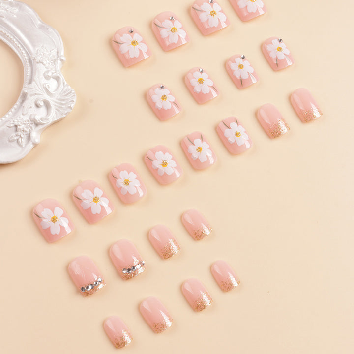 Floral Design Press-On Nail Art Tips Bowlift