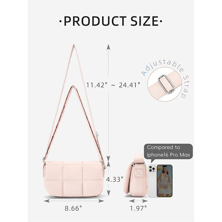 Fashionable Crossbody Bag with Quilted Surface Bowlift
