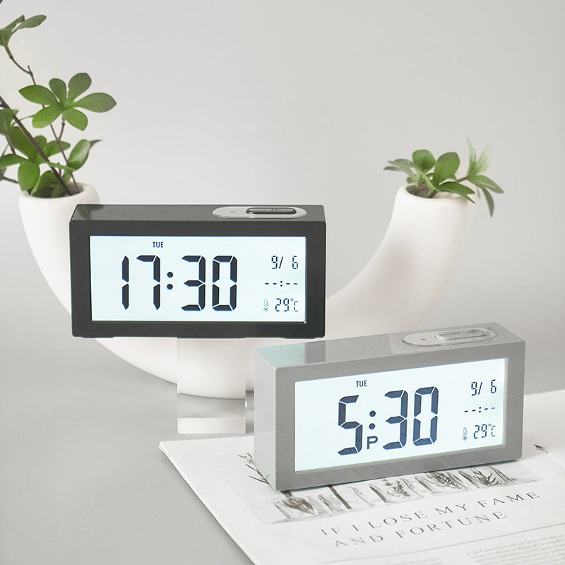 Digital Alarm Clock with Large Contrasting LED Display and Temperature Display Bowlift