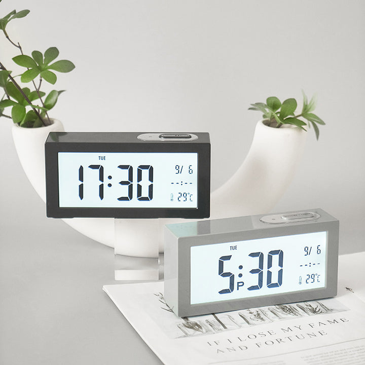 Digital Alarm Clock with Large Contrasting LED Display and Temperature Display Bowlift