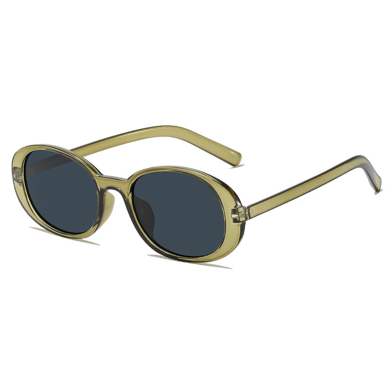 Retro-Inspired Oval Frame Sunglasses Bowlift