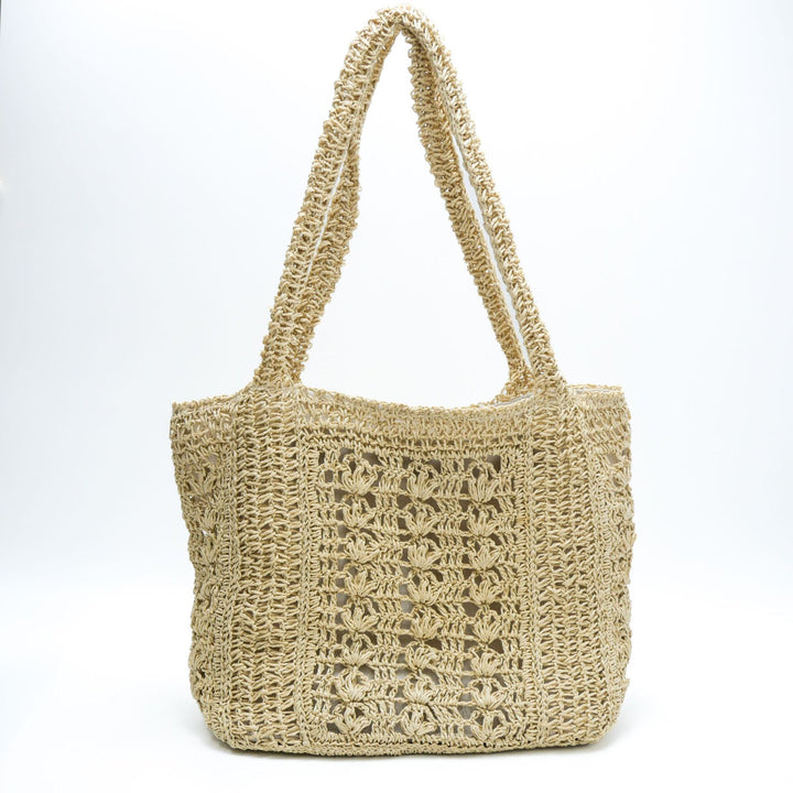 Boho Style Handbag Made of Braided Natural Material Bowlift