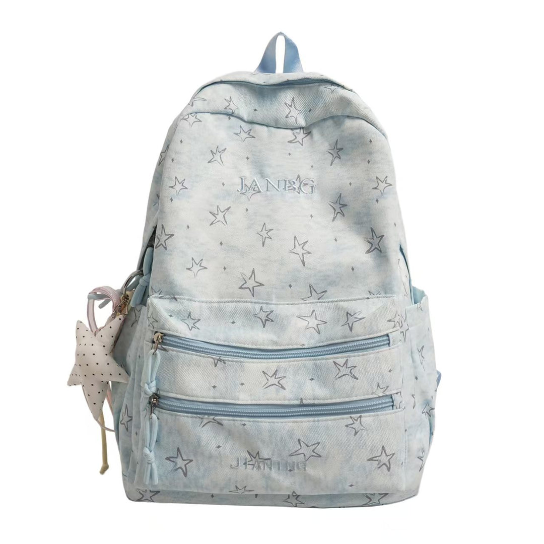 Star Print Casual Backpack Bowlift